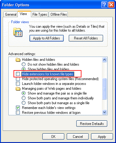 How-To Configure Windows 7 to Show File Extensions