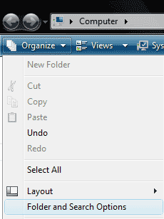 Folder and Search Options