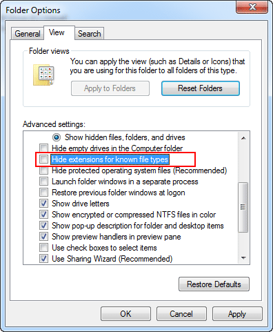 How to View a Computer File Extension