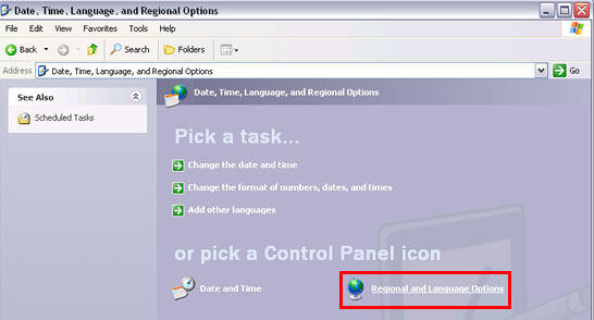 Regional and Language Options icon