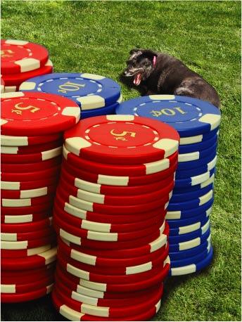 To clarify the size of the poker chips