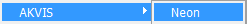 Neon plug-in within the Filter menu Neon plug-in within the Filter menu