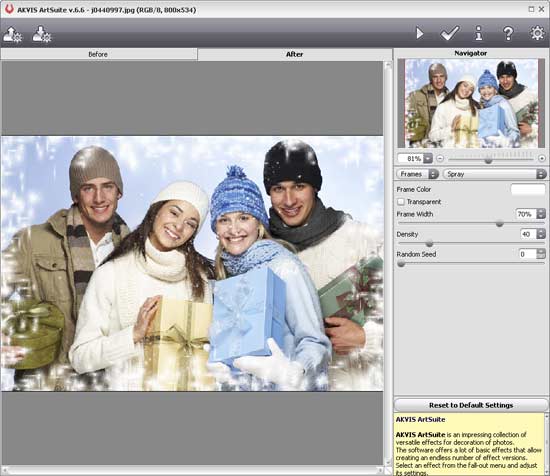 AKVIS ArtSuite interface