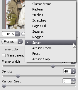 ArtSuite frames list