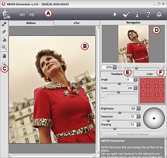 AKVIS Decorator interface AKVIS Decorator interface