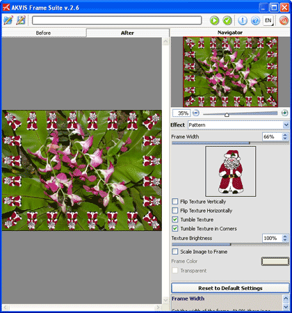 The Before and After tabs