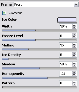 Frame properties Frame properties