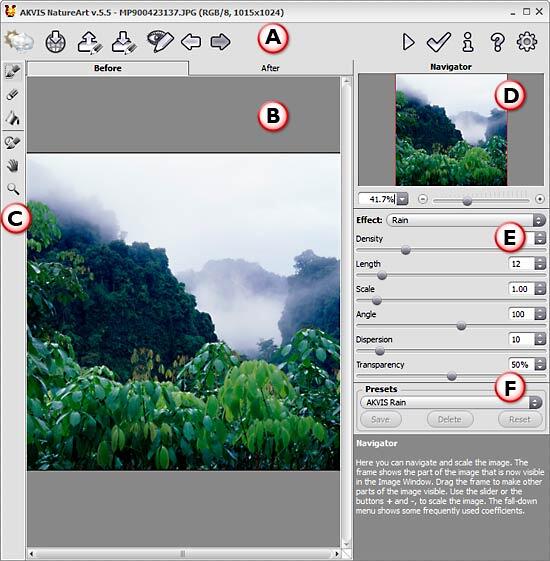 AKVIS NatureArt interface