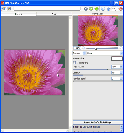 AKVIS ArtSuite interface
