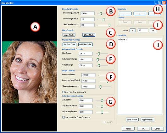 Beauty Box Photo interface Beauty Box Photo interface