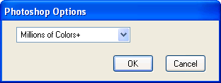 Photoshop Options dialog box Photoshop Options dialog box