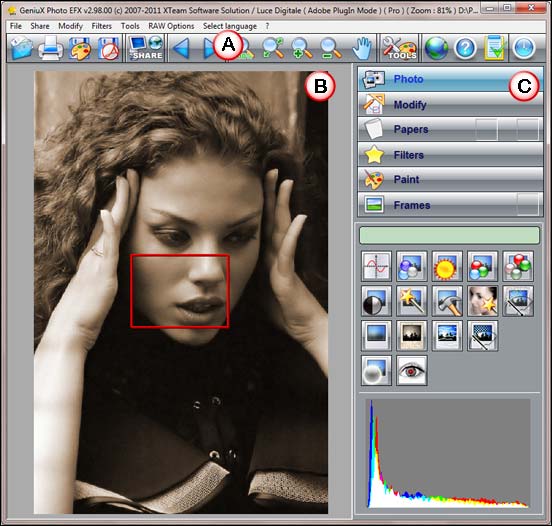 GeniuX Photo EFX 2 interface GeniuX Photo EFX 2 interface