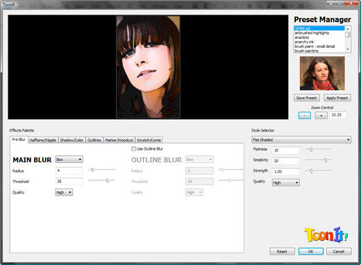ToonIt! 2.5 Interface ToonIt! 2.5 Interface