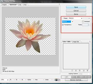 Save for Web & Devices dialog box Save for Web & Devices dialog box