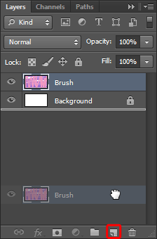 Drag the layer to duplicate
