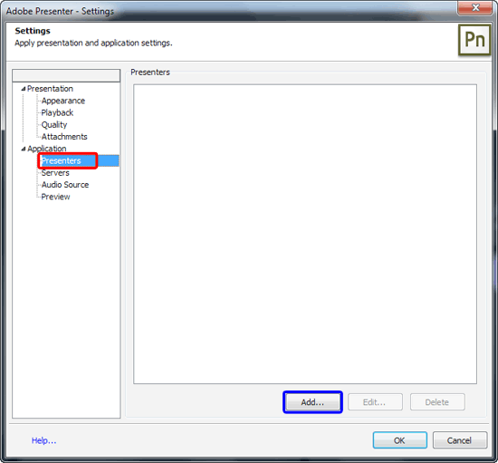 Settings dialog box Settings dialog box