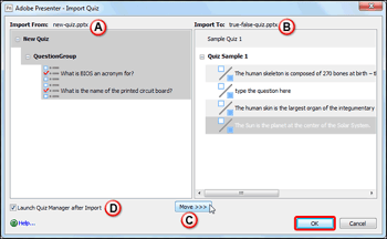 Adobe Presenter: Import Quiz