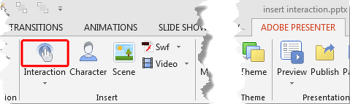 Insert Interactions and Manage in PowerPoint using Adobe Presenter