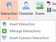 Interaction drop-down menu Interaction drop-down menu