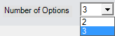 Number of Options drop-down list