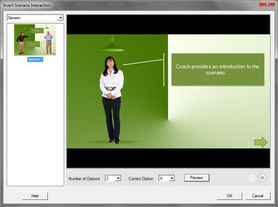 Preview the scenario interaction Preview the scenario interaction