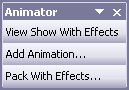 The Animator toolbar