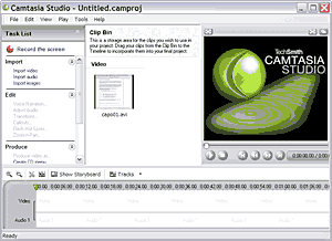 how do i share individual clips from camtasia 3