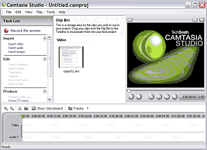 Project inside Camtasia Studio