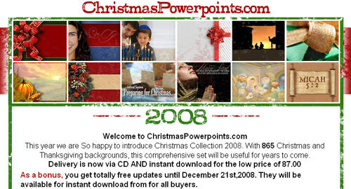 ChristmasPowerPoints.com Site