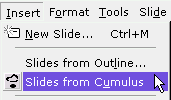 Slides from Cumulus option within PowerPoint