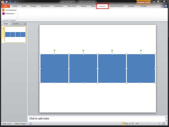 Add-Ins tab on the Ribbon Add-Ins tab on the Ribbon