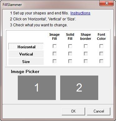 FillSlammer dialog box FillSlammer dialog box