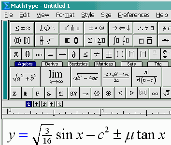 MathType’s virtual typewriter