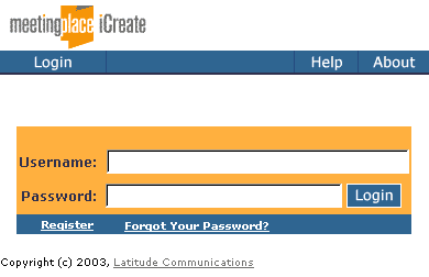 Register as a new user on iCreate