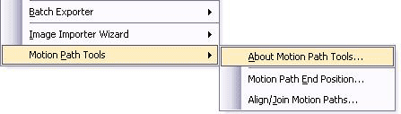 Motion Path Tools sub menu under the Tools menu in PowerPoint 2002 and 2003