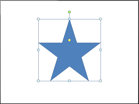 5 point Star shape selected