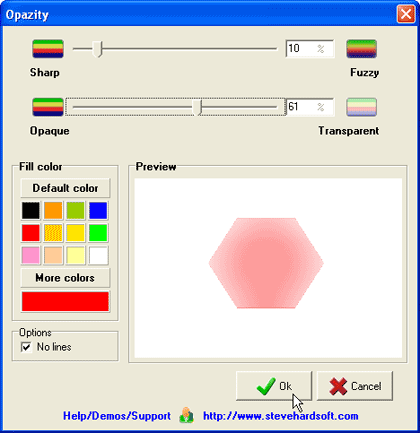 Opazity interface