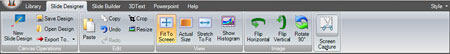 Slide Designer tab Slide Designer tab