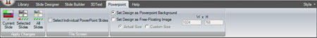 PowerPoint tab PowerPoint tab