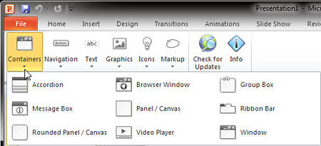 Container drop-down gallery Container drop-down gallery
