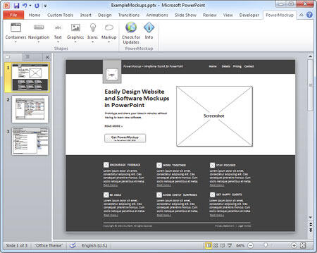 A mockup created within PowerPoint A mockup created within PowerPoint