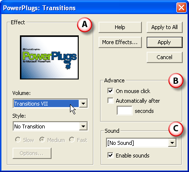 Transitions Interface