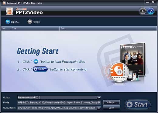 PPT2Video Converter interface
