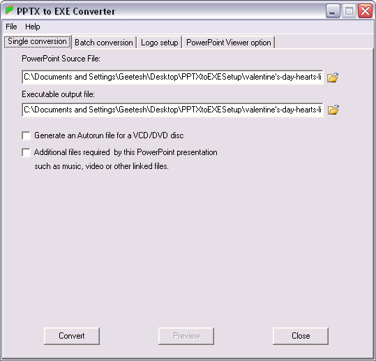 VaySoft PPTX To EXE Converter