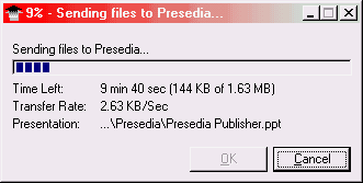 Sending files to Presedia