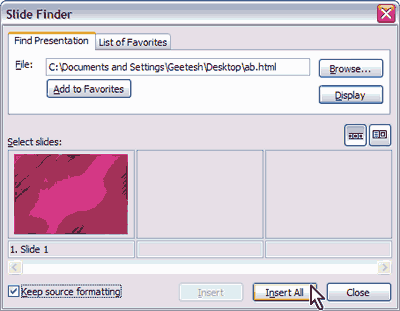 Slide Finder