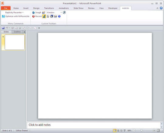 Add-Ins tab on the Ribbon Add-Ins tab on the Ribbon