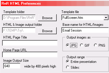 PPT2HTML PowerPoint Add-in Preferences