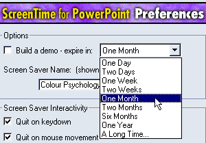 ScreenTime Preferences in PowerPoint