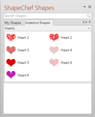 Tab showing shapes added by you on ShapeChef server